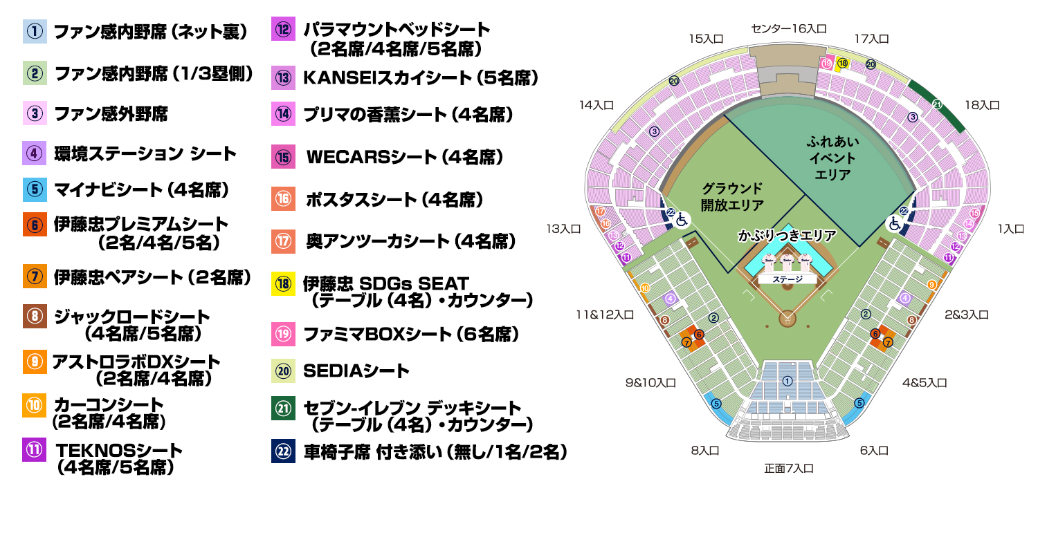 2025東京ヤクルトスワローズ ファン感謝DAY 座席図